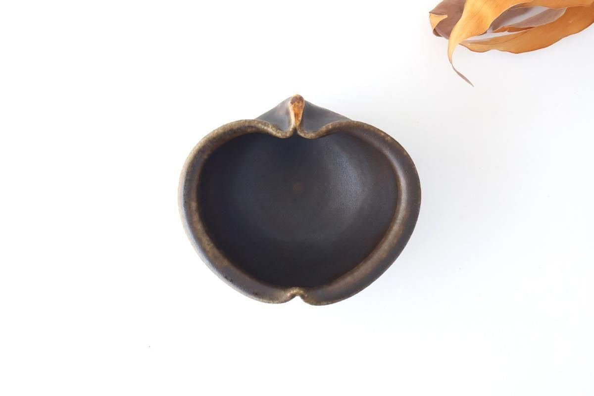 Furutani Seitosho Apple-shaped Bowl Dark Brown 15㎝/6in