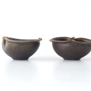 Furutani Seitosho Apple-shaped Bowl Dark Brown 15㎝/6in