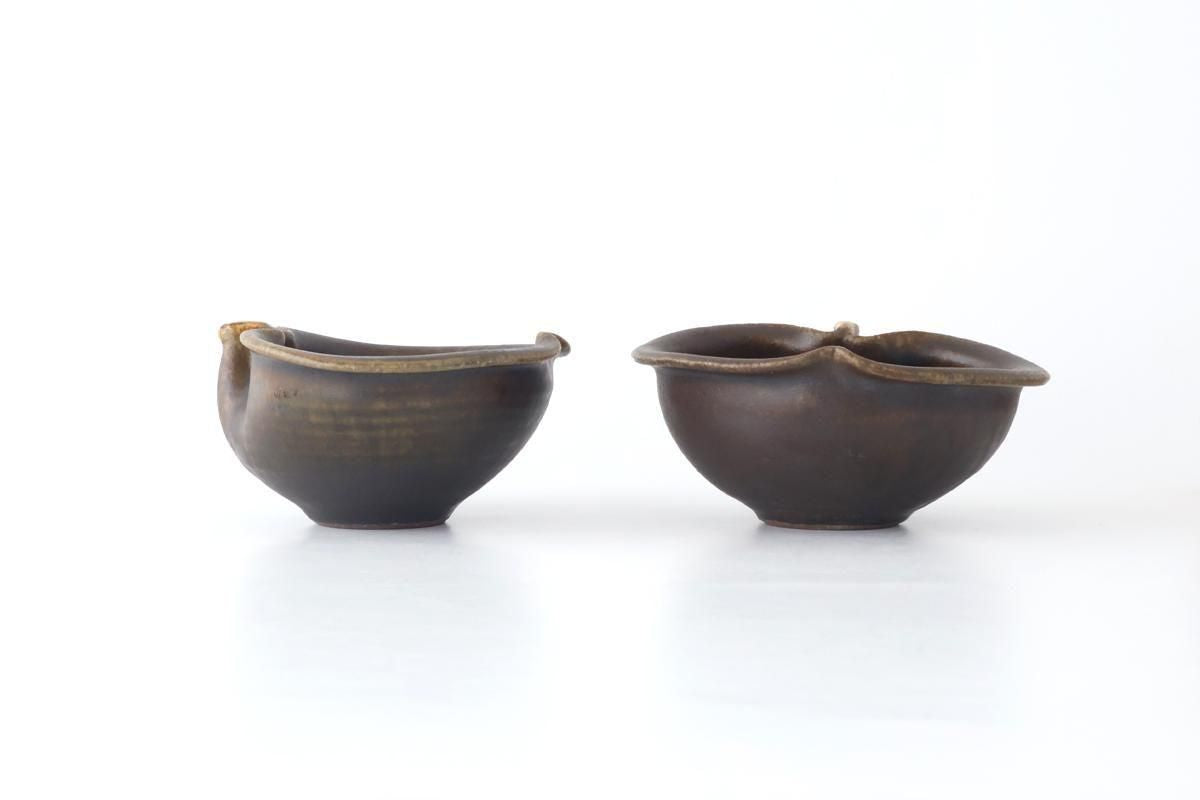Furutani Seitosho Apple-shaped Bowl Dark Brown 15㎝/6in