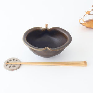 Furutani Seitosho Apple-shaped Bowl Dark Brown 15㎝/6in