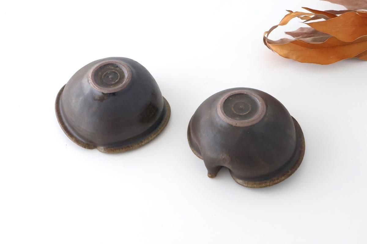 Furutani Seitosho Apple-shaped Bowl Dark Brown 15㎝/6in