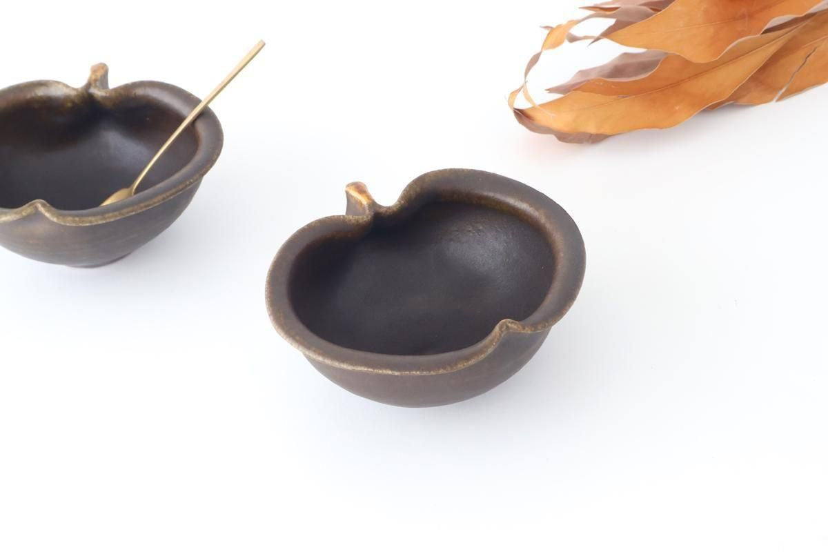 Furutani Seitosho Apple-shaped Bowl Dark Brown 15㎝/6in