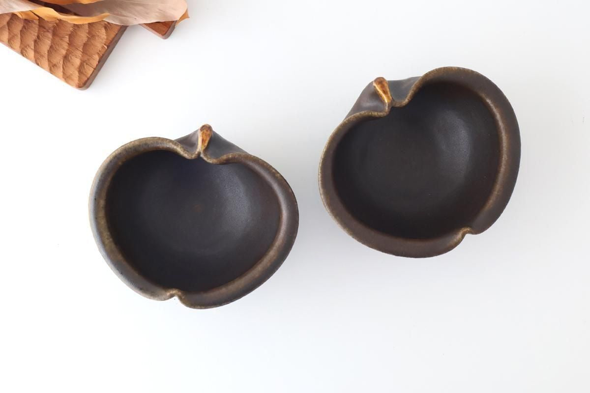 Furutani Seitosho Apple-shaped Bowl Dark Brown 15㎝/6in