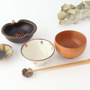 Furutani Seitosho Apple-shaped Bowl Dark Brown 15㎝/6in