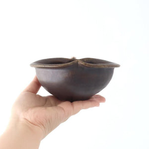 Furutani Seitosho Apple-shaped Bowl Dark Brown 15㎝/6in