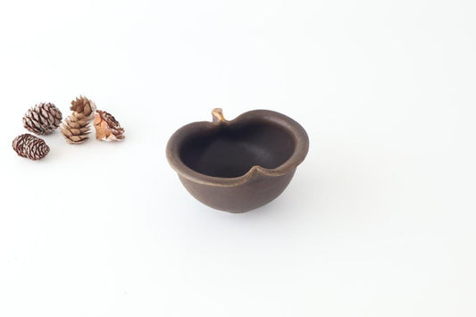 Furutani Seitosho Apple-shaped Bowl Dark Brown 11㎝/4.3in