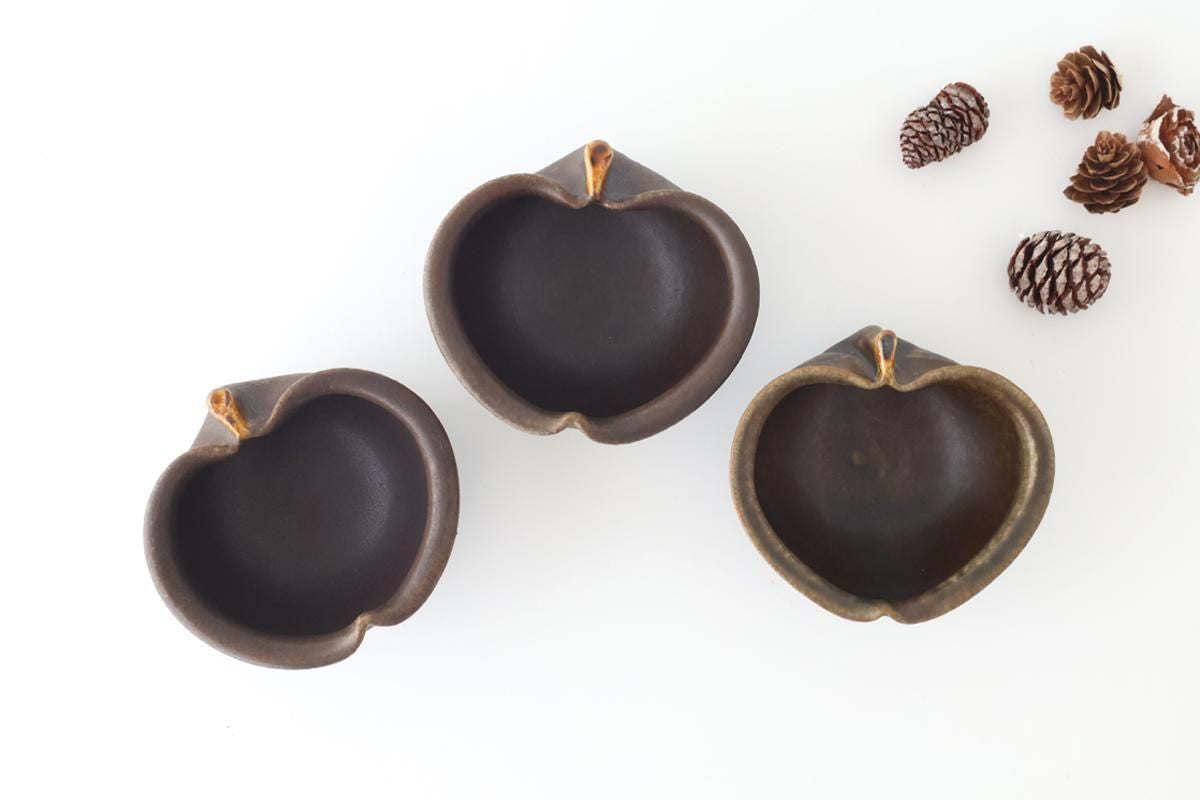 Furutani Seitosho Apple-shaped Bowl Dark Brown 11㎝/4.3in