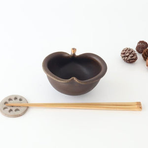 Furutani Seitosho Apple-shaped Bowl Dark Brown 11㎝/4.3in