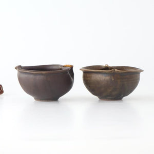 Furutani Seitosho Apple-shaped Bowl Dark Brown 11㎝/4.3in