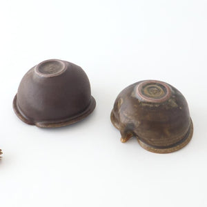 Furutani Seitosho Apple-shaped Bowl Dark Brown 11㎝/4.3in