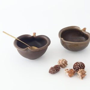 Furutani Seitosho Apple-shaped Bowl Dark Brown 11㎝/4.3in