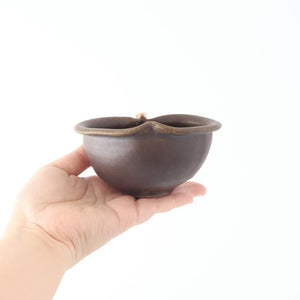 Furutani Seitosho Apple-shaped Bowl Dark Brown 11㎝/4.3in