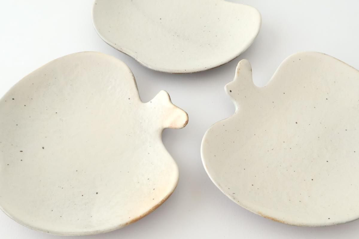 Furutani Seitosho Apple-shaped Plate White 16.5㎝/6.5in
