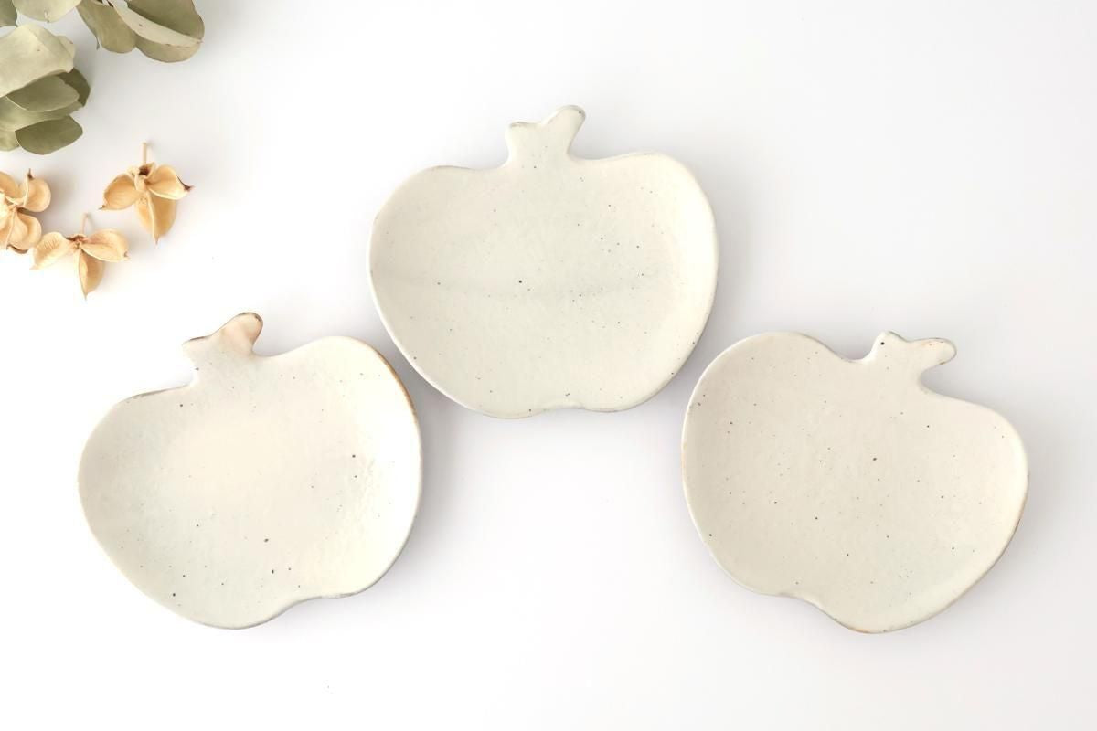 Furutani Seitosho Apple-shaped Plate White 16.5㎝/6.5in