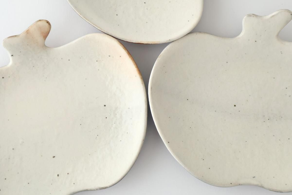 Furutani Seitosho Apple-shaped Plate White 16.5㎝/6.5in