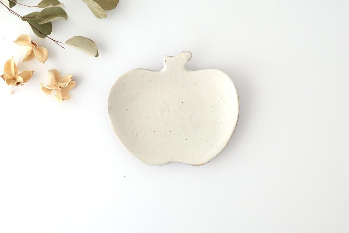 Furutani Seitosho Apple-shaped Plate White 16.5㎝/6.5in