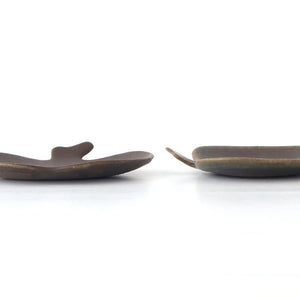 Furutani Seitosho Apple-shaped Plate Dark Brown L
