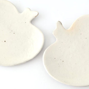 Furutani Seitosho Apple-shaped Plate White S