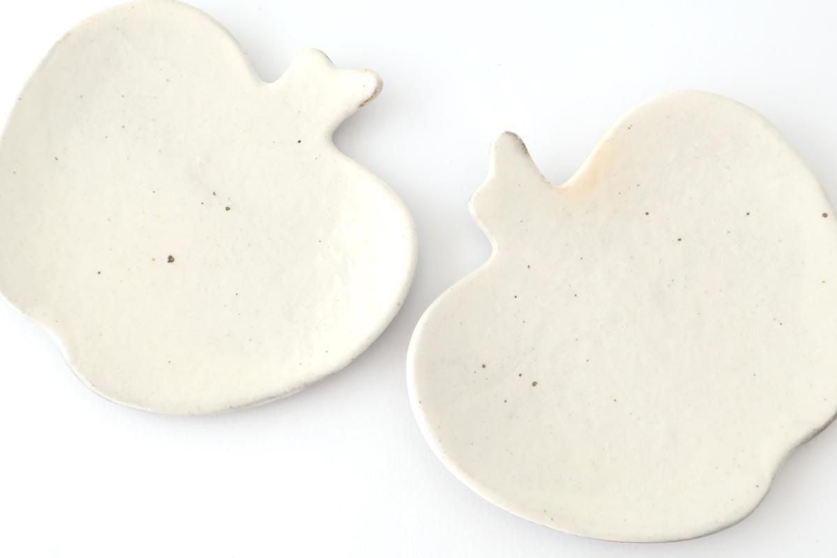 Furutani Seitosho Apple-shaped Plate White S