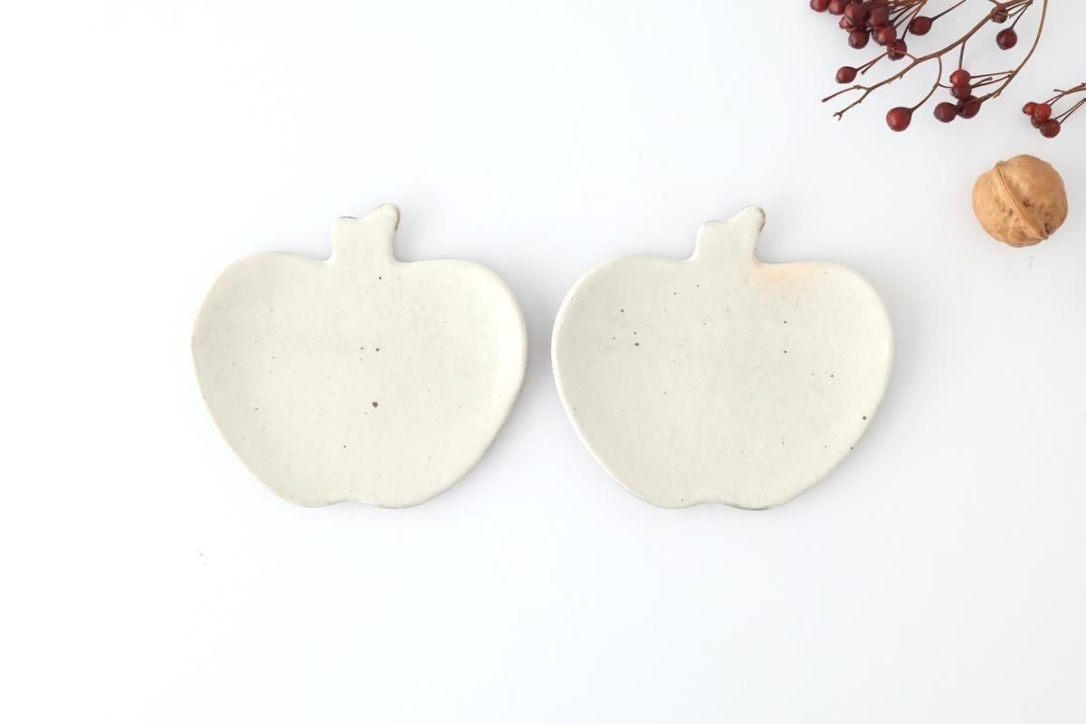 Furutani Seitosho Apple-shaped Plate White S