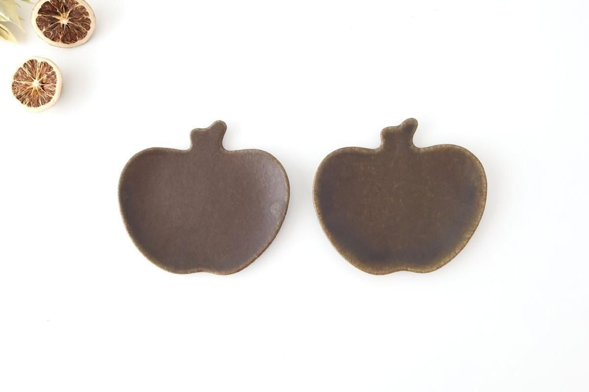 Furutani Seitosho Apple-shaped Plate Dark Brown S