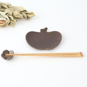 Furutani Seitosho Apple-shaped Plate Dark Brown S