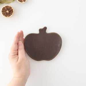Furutani Seitosho Apple-shaped Plate Dark Brown S
