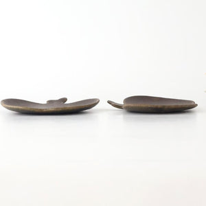 Furutani Seitosho Apple-shaped Plate Dark Brown S