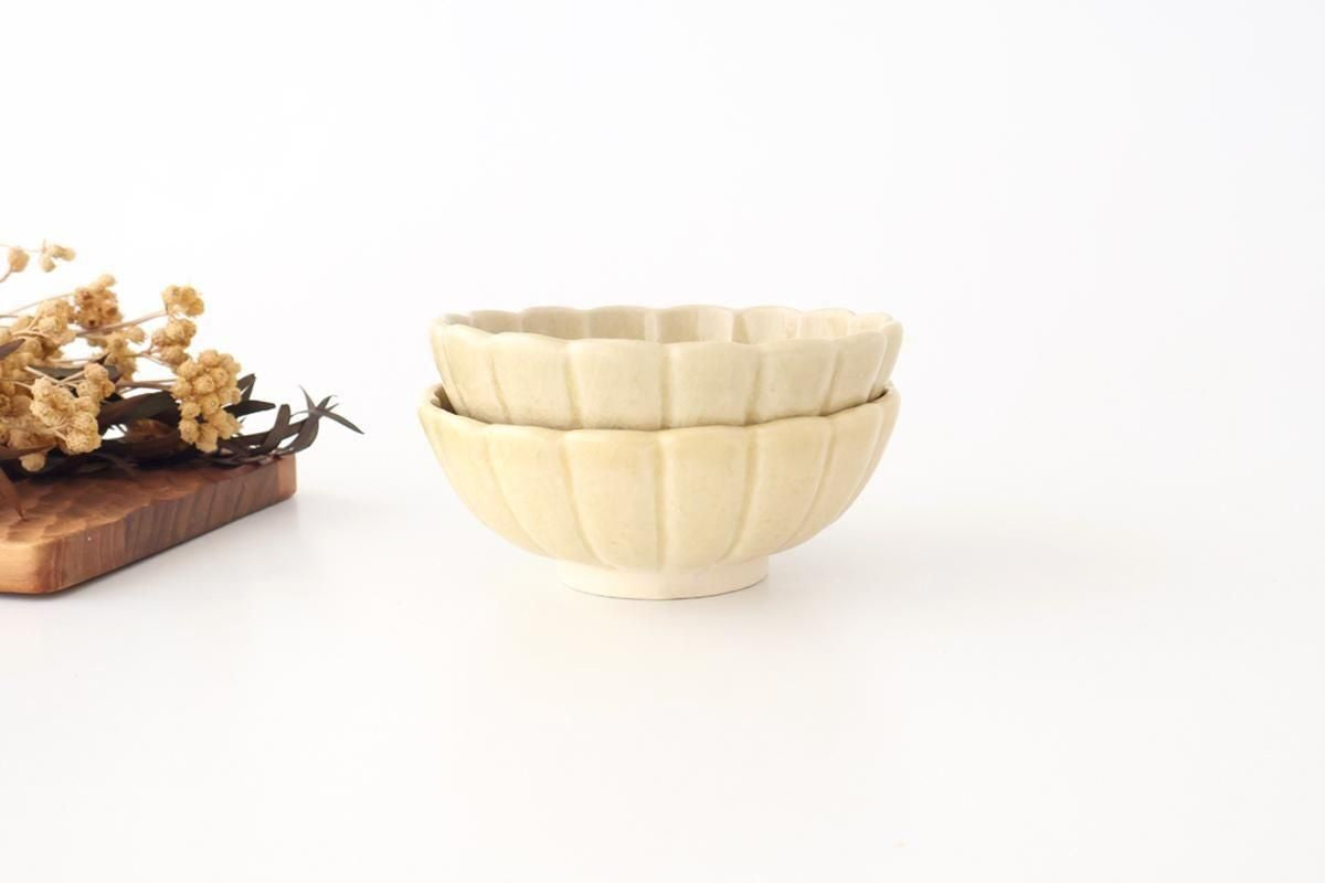 Chrysanthemum-shaped Bowl Yellow 13㎝/5.1in | Kobachi Seto Ware