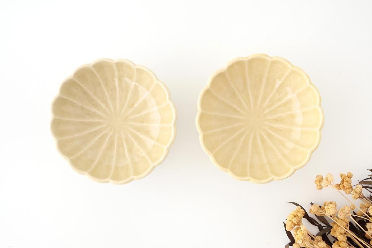 Chrysanthemum-shaped Bowl Yellow 13㎝/5.1in | Kobachi Seto Ware