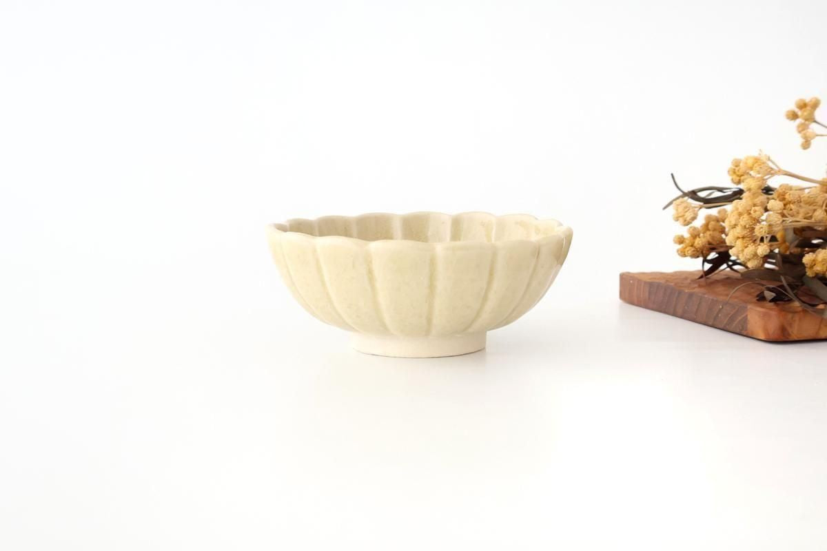 Chrysanthemum-shaped Bowl Yellow 13㎝/5.1in | Kobachi Seto Ware