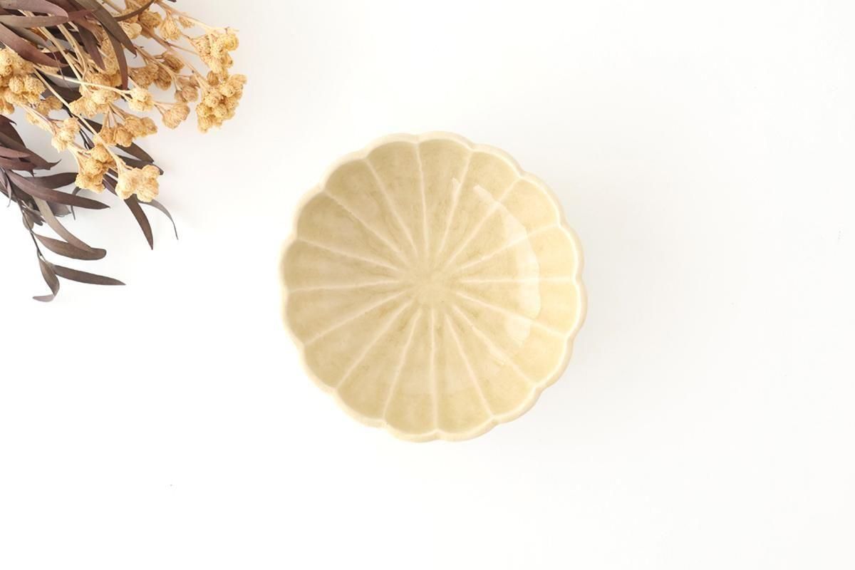 Chrysanthemum-shaped Bowl Yellow 13㎝/5.1in | Kobachi Seto Ware