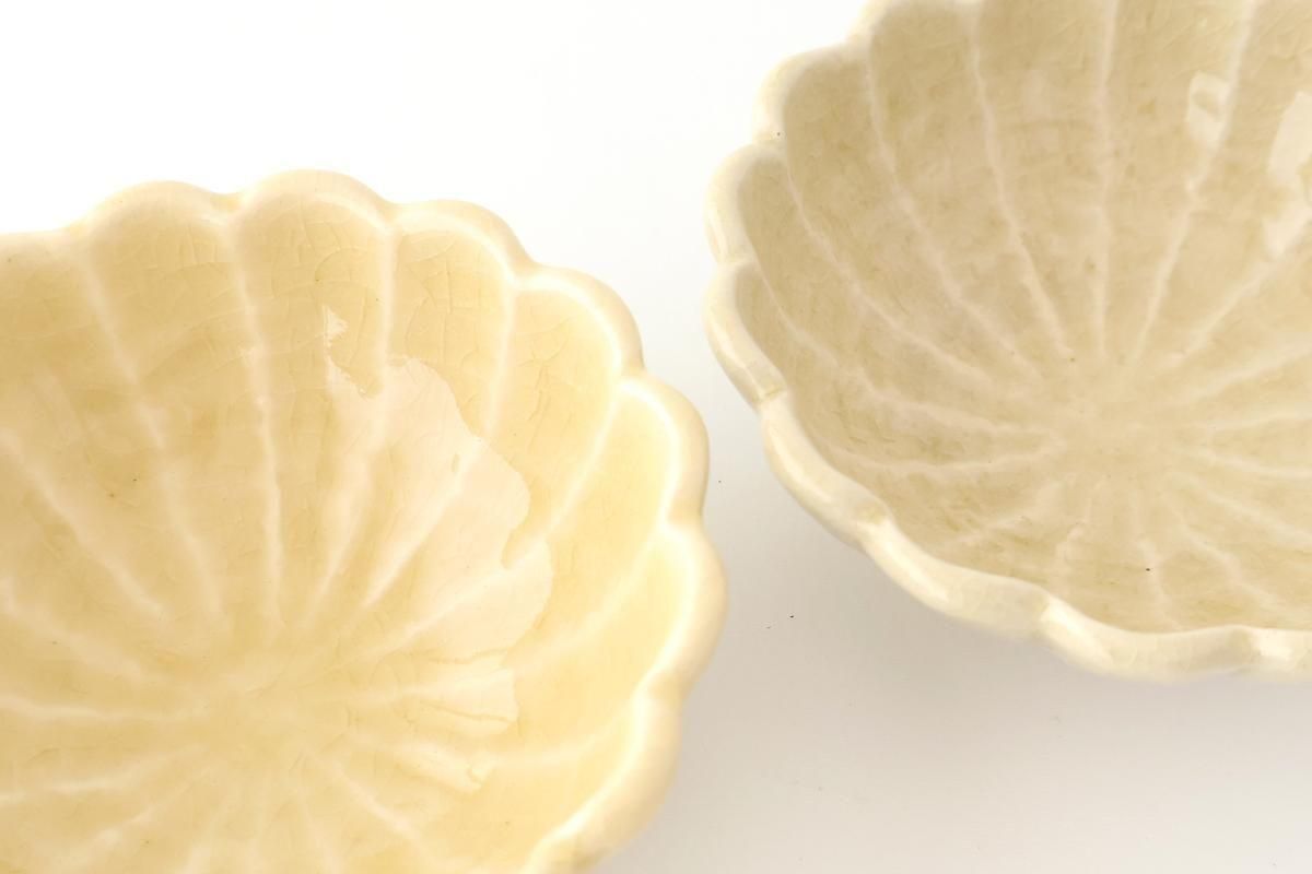 Chrysanthemum-shaped Bowl Yellow 11㎝/4.3in | Seto Ware