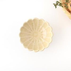 Chrysanthemum-shaped Bowl Yellow 11㎝/4.3in | Seto Ware