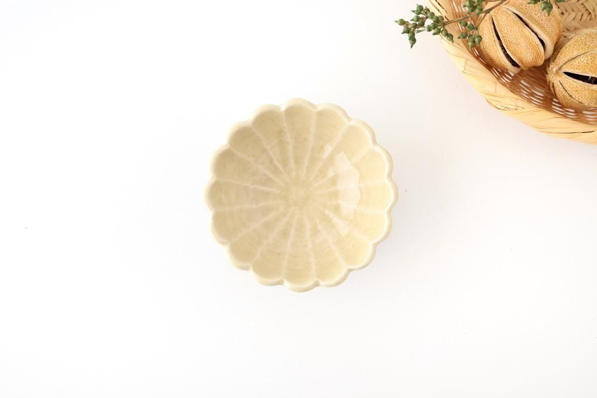 Chrysanthemum-shaped Bowl Yellow 11㎝/4.3in | Seto Ware