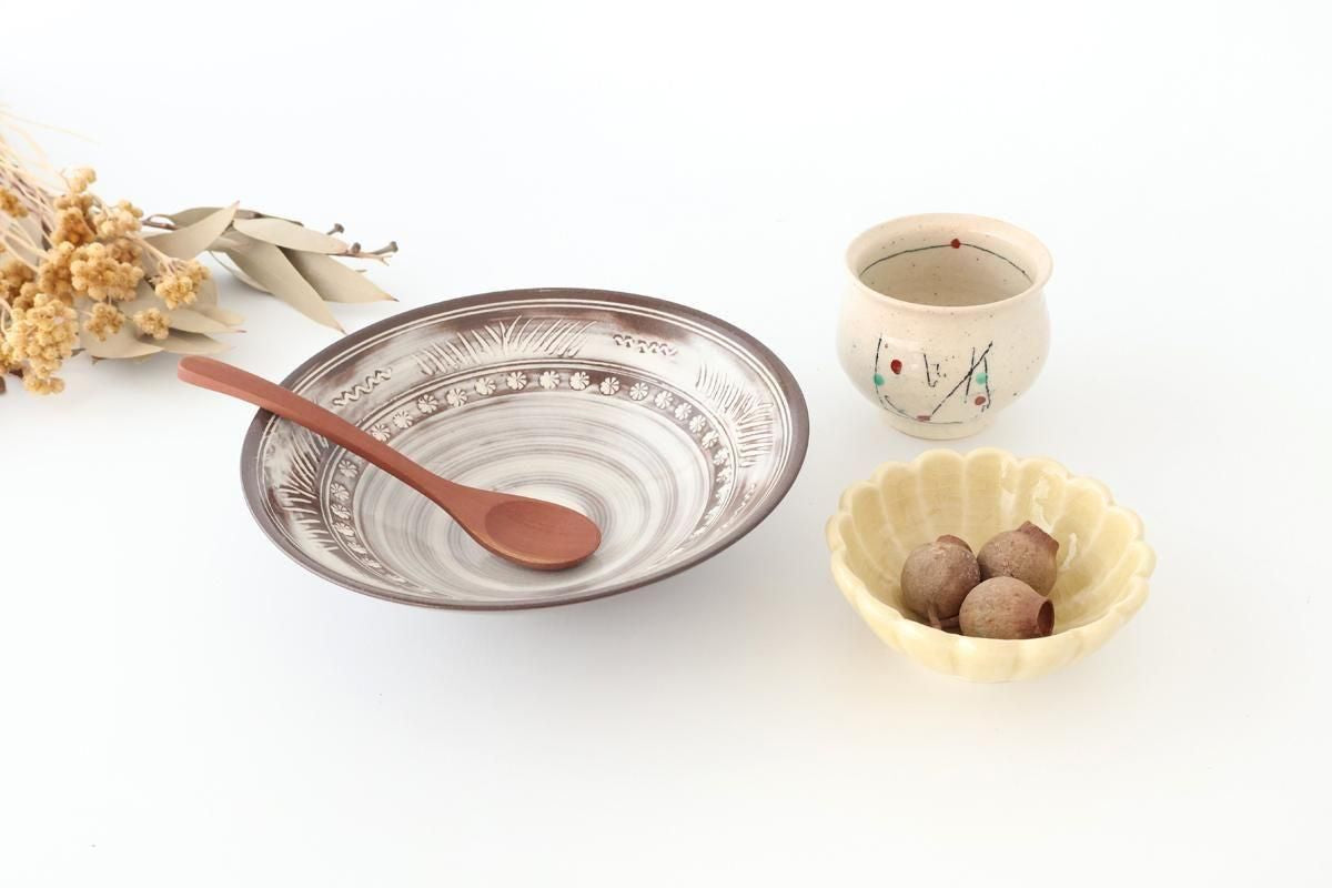 Chrysanthemum-shaped Bowl Yellow 11㎝/4.3in | Seto Ware