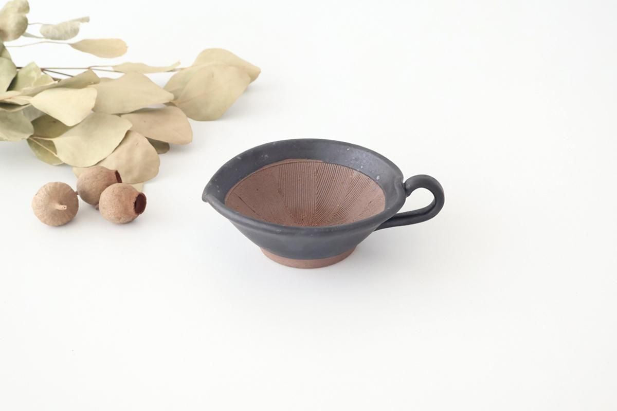 Mortar Sesame Sauce Bowl Black 12cm/4.7in | Mino Ware