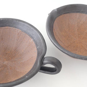 Mortar Sesame Sauce Bowl Black 12cm/4.7in | Mino Ware