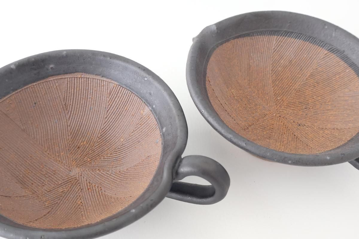 Mortar Sesame Sauce Bowl Black 12cm/4.7in | Mino Ware