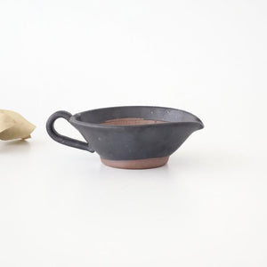 Mortar Sesame Sauce Bowl Black 12cm/4.7in | Mino Ware