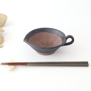 Mortar Sesame Sauce Bowl Black 12cm/4.7in | Mino Ware
