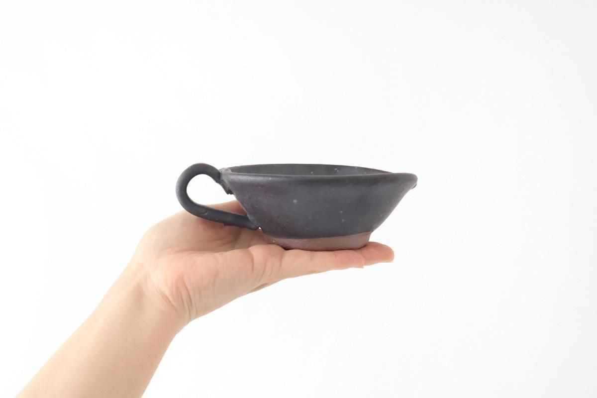 Mortar Sesame Sauce Bowl Black 12cm/4.7in | Mino Ware