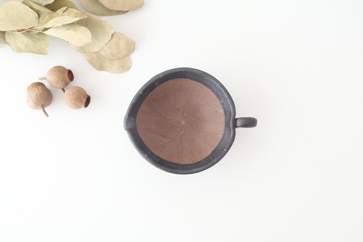 Mortar Sesame Sauce Bowl Black 12cm/4.7in | Mino Ware