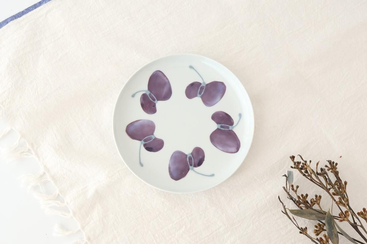 Round Plate Caciocavallo Purple Medium | Hasami Ware