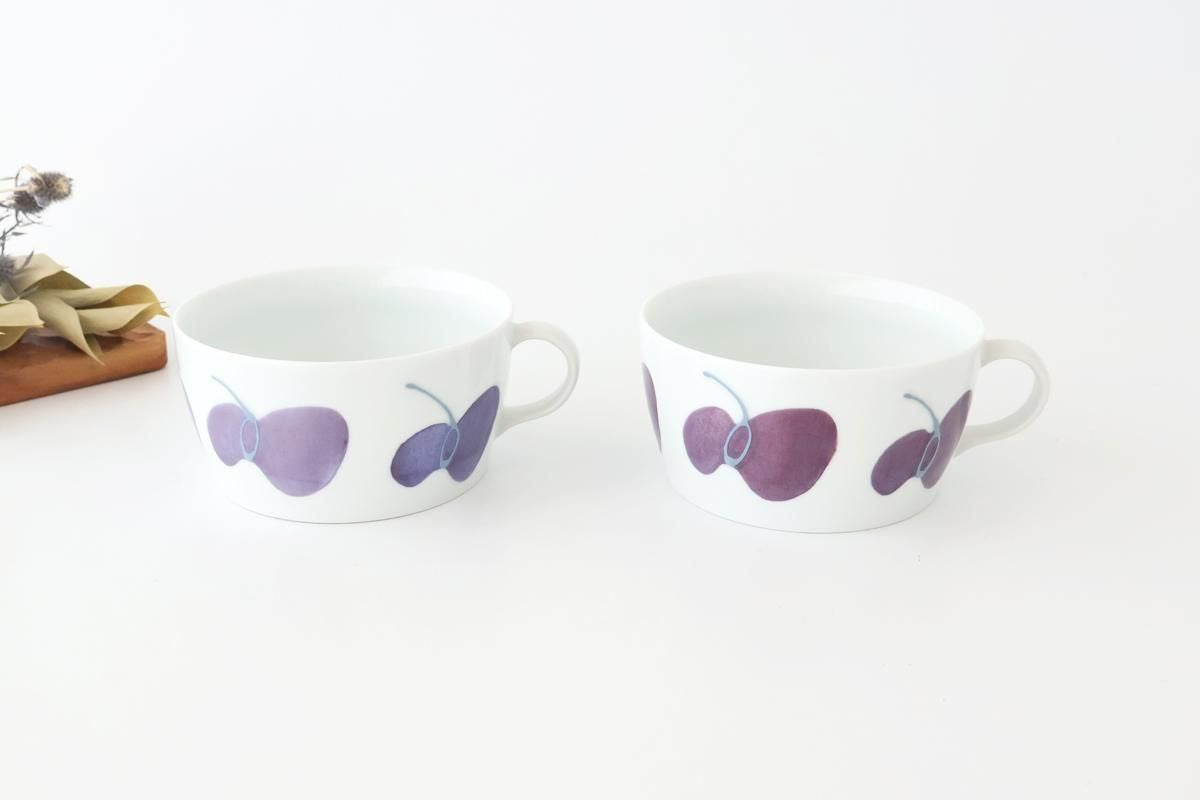 Handle Bowl Caciocavallo Purple | Soup Cup Hasami Ware