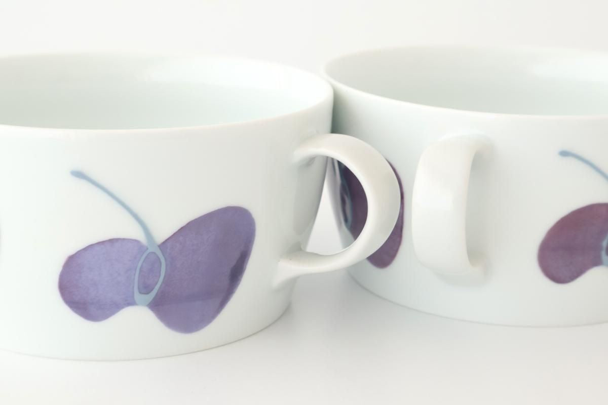 Handle Bowl Caciocavallo Purple | Soup Cup Hasami Ware