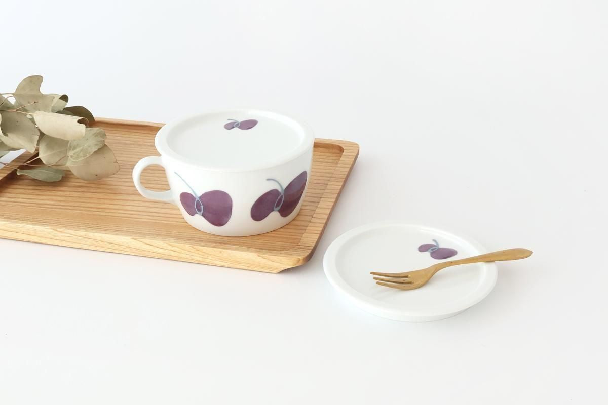 Handle Bowl Caciocavallo Purple | Soup Cup Hasami Ware