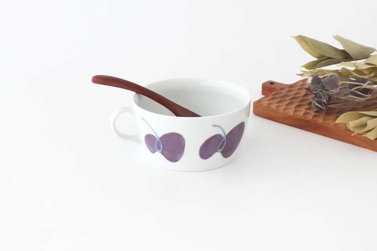 Handle Bowl Caciocavallo Purple | Soup Cup Hasami Ware