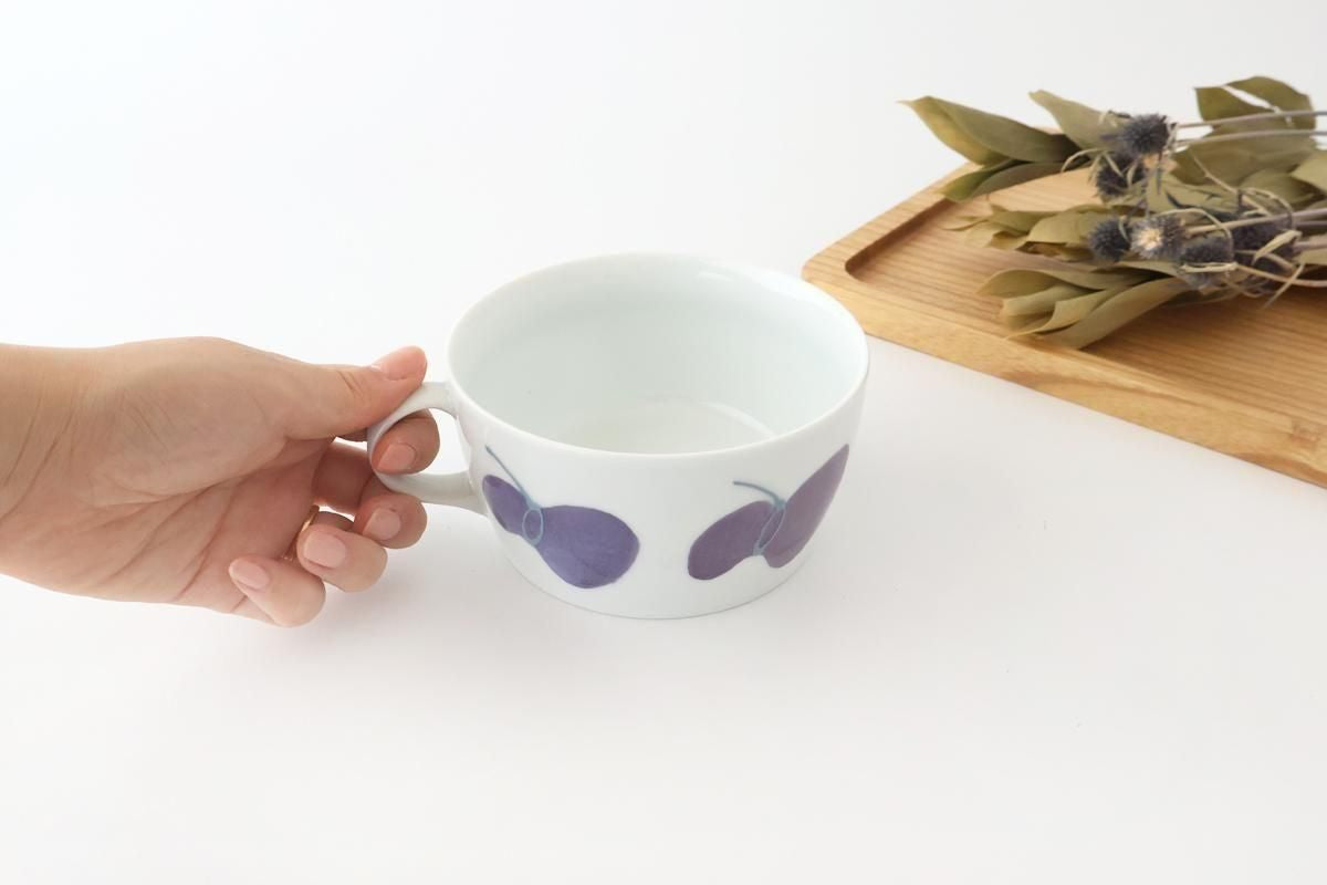 Handle Bowl Caciocavallo Purple | Soup Cup Hasami Ware