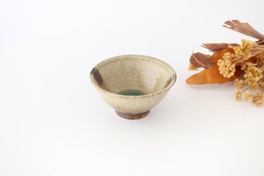 Rice Bowl Gray and Green Bottom | Mino Ware